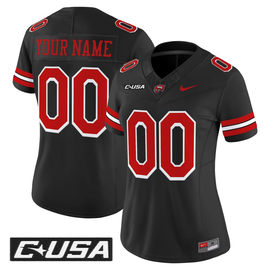 Men's Western Kentucky Hilltoppers Football Custom Black F.U.S.E. 2025 Vapor Limited Stitched Jersey Men's Western Kentucky Hilltoppers Football Custom Black F.U.S.E. 2025 Vapor Limited Stitched Jersey