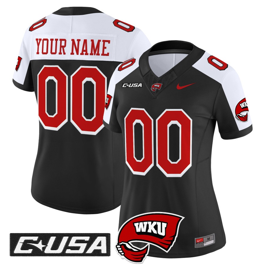 Men's Western Kentucky Hilltoppers Football Custom Black Alternate F.U.S.E. 2025 Vapor Limited Stitched Jersey Men's Western Kentucky Hilltoppers Football Custom Black Alternate F.U.S.E. 2025 Vapor Limited Stitched Jersey