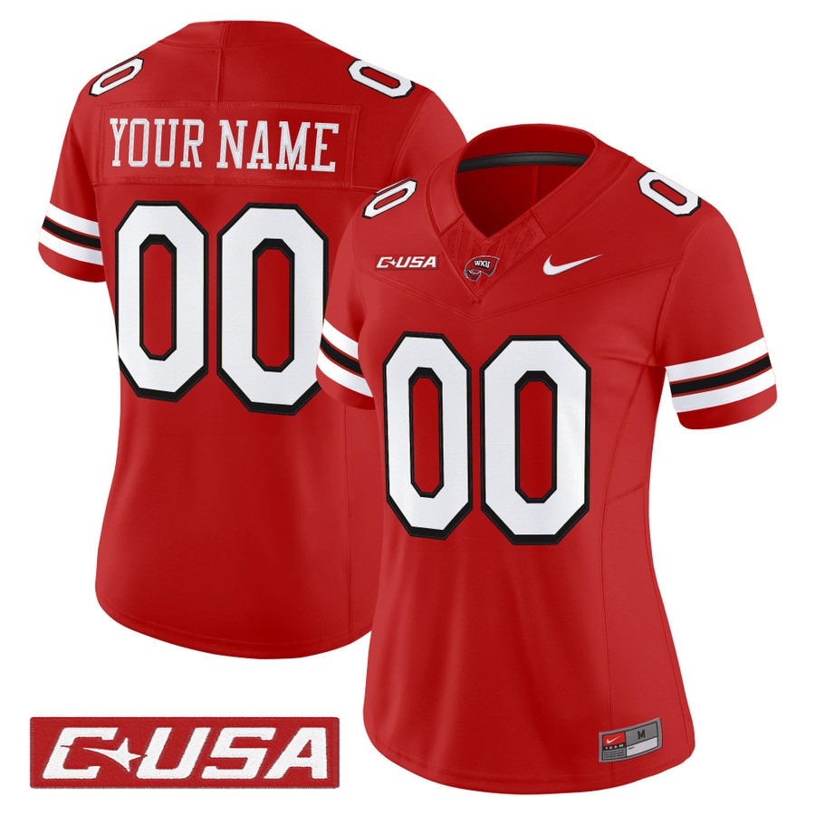 Men's Western Kentucky Hilltoppers Football Custom Red F.U.S.E. 2025 Vapor Limited Stitched Jersey Men's Western Kentucky Hilltoppers Football Custom Red F.U.S.E. 2025 Vapor Limited Stitched Jersey