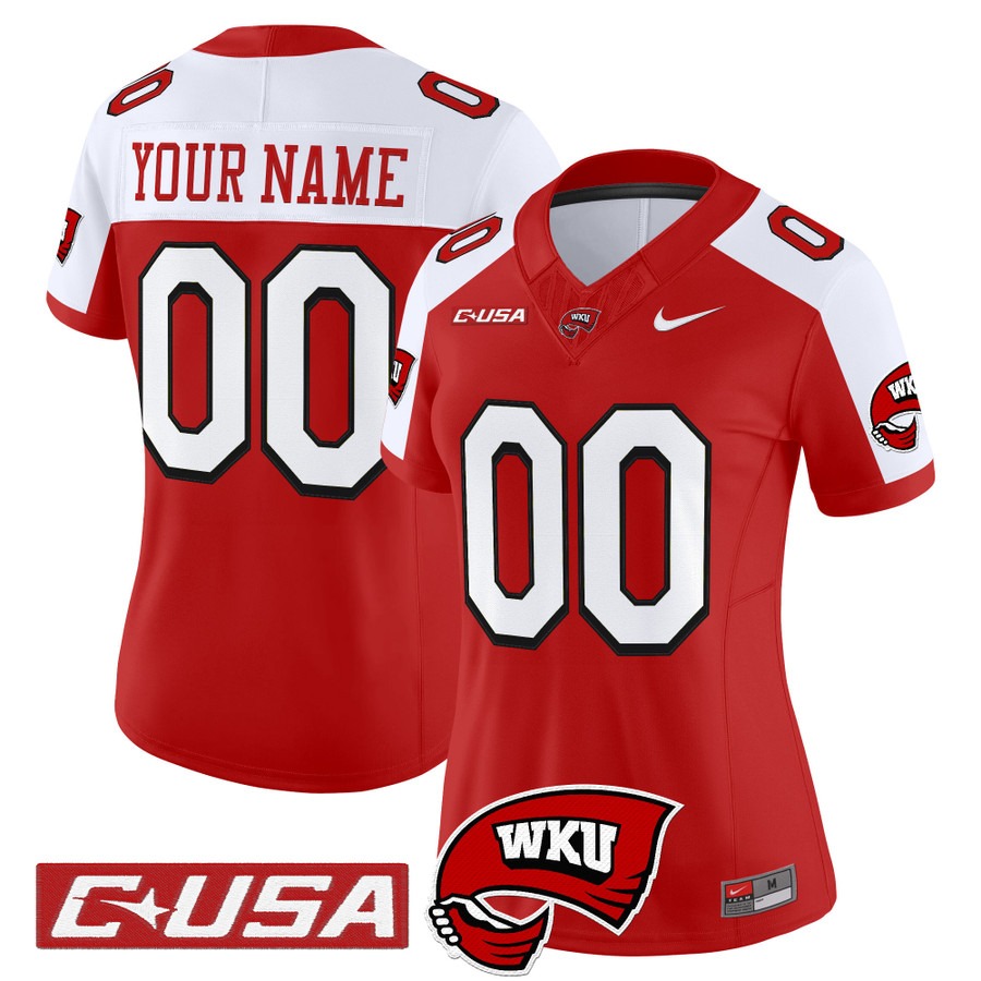 Men's Western Kentucky Hilltoppers Football Custom Red Alternate F.U.S.E. 2025 Vapor Limited Stitched Jersey Men's Western Kentucky Hilltoppers Football Custom Red Alternate F.U.S.E. 2025 Vapor Limited Stitched Jersey
