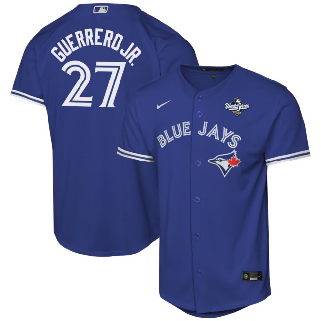 Youth Toronto Blue Jays #27 Vladimir Guerrero Jr. Royal Nike 2025 World Series Alternate Replica Jersey Youth Toronto Blue Jays #27 Vladimir Guerrero Jr. Royal Nike 2025 World Series Alternate Replica Jersey