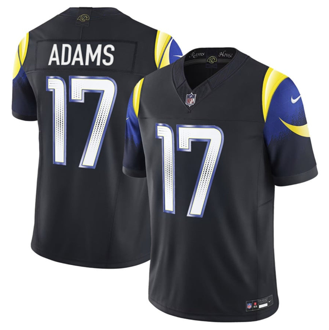 Women's Los Angeles Rams #17 Davante Adams Black 2025 F.U.S.E. “Rivalries” Vapor Limited Stitched Jersey(Run Small)