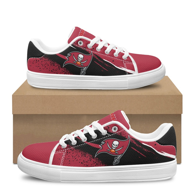 Women's Tampa Bay Buccaneers Low Top Casual Sneakers Shoes 001