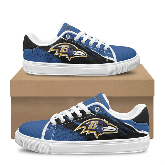 Women's Baltimore Ravens Low Top Casual Sneakers Shoes 001