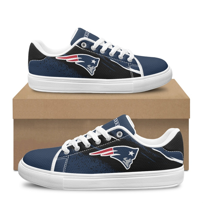 Women's New England Patriots Low Top Casual Sneakers Shoes 001