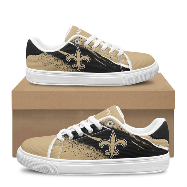 Women's New Orleans Saints Low Top Casual Sneakers Shoes 001