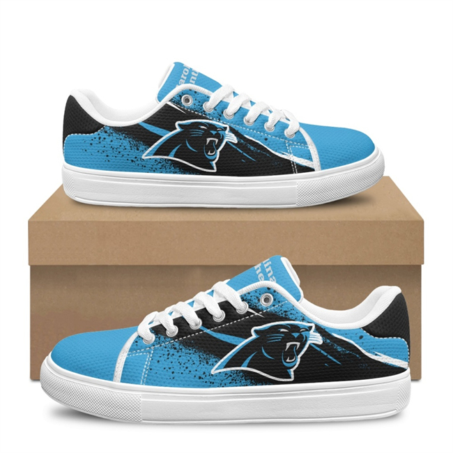 Women's Carolina Panthers Low Top Casual Sneakers Shoes 001