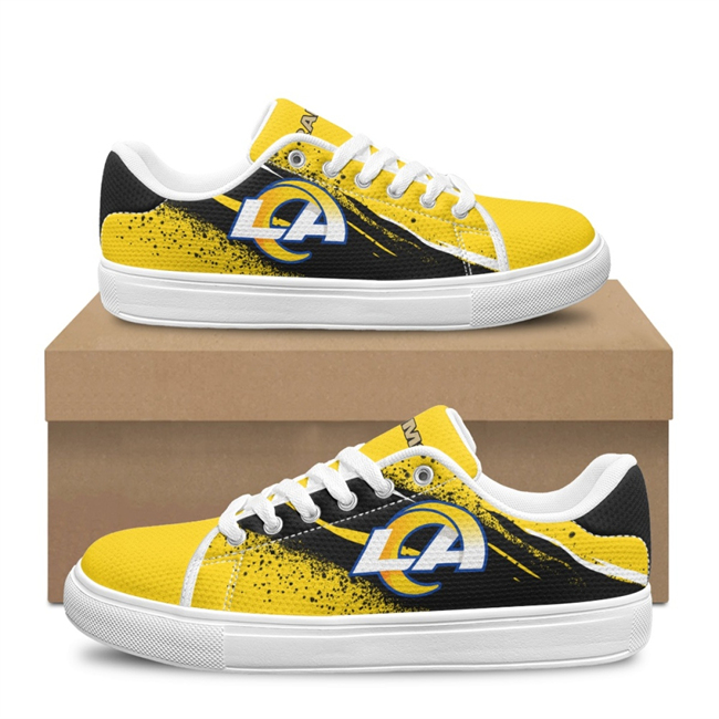 Women's Los Angeles Rams Low Top Casual Sneakers Shoes 001