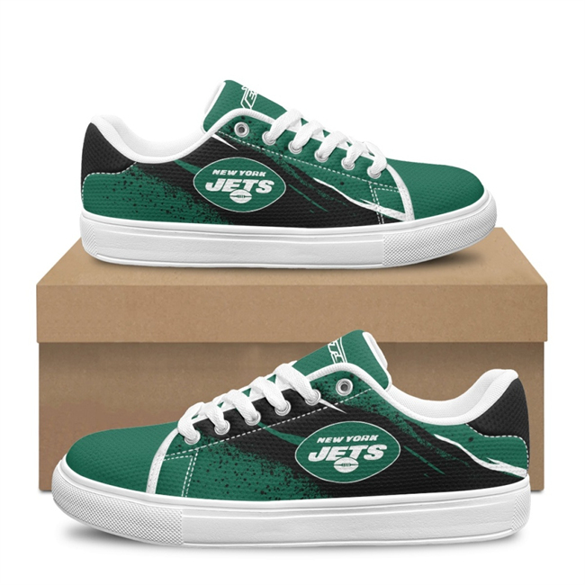 Men's New York Jets Low Top Casual Sneakers Shoes 001