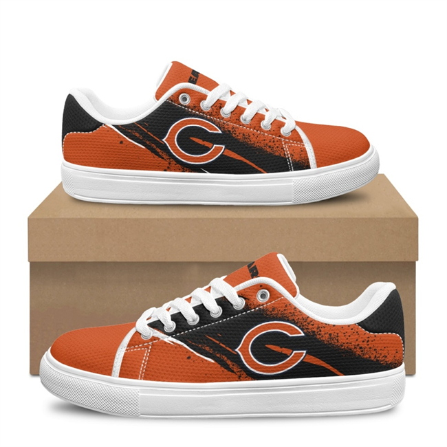 Men's Chicago Bears Low Top Casual Sneakers Shoes 001