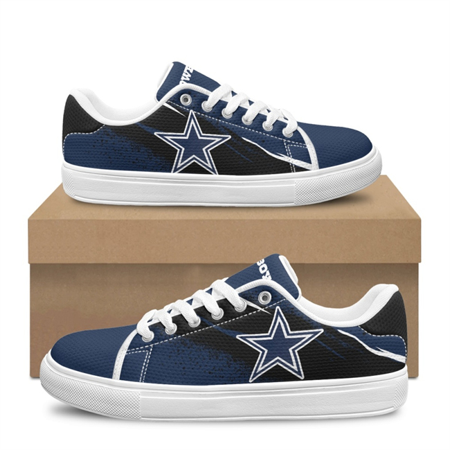 Men's Dallas Cowboys Low Top Casual Sneakers Shoes 001