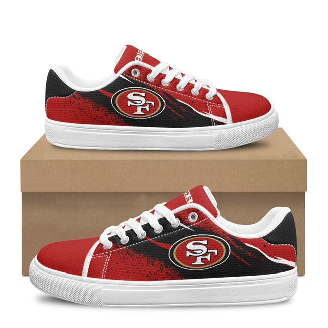 Men's San Francisco 49ers Low Top Casual Sneakers Shoes 001