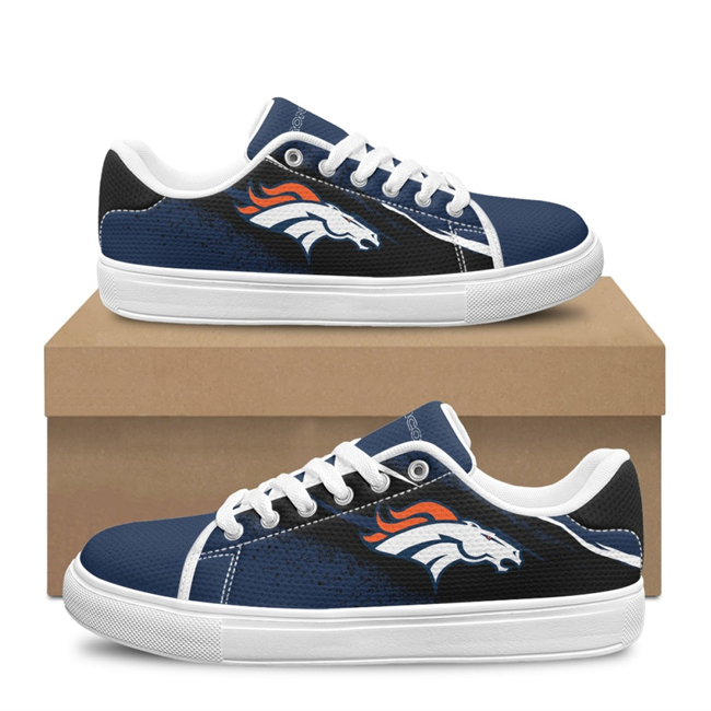 Men's Denver Broncos Low Top Casual Sneakers Shoes 001