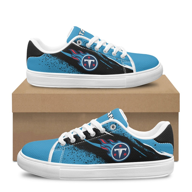 Men's Tennessee Titans Low Top Casual Sneakers Shoes 001