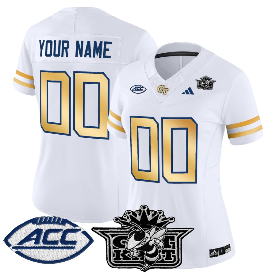 Women's Outkast x Georgia Tech Yellow Jackets Custom 2025 Vapor F.U.S.E. Limited stitched Jersey - White Women's Outkast x Georgia Tech Yellow Jackets Custom 2025 Vapor F.U.S.E. Limited stitched Jersey - White