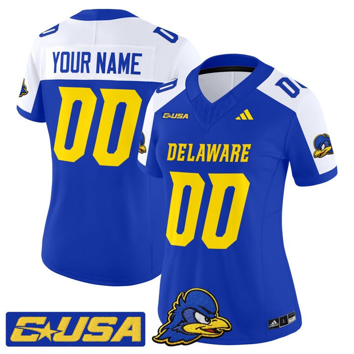 Women's Delaware Blue Hens Custom 2025 Vapor F.U.S.E. Limited Stitched Jersey - Royal Alternate Women's Delaware Blue Hens Custom 2025 Vapor F.U.S.E. Limited Stitched Jersey - Royal Alternate