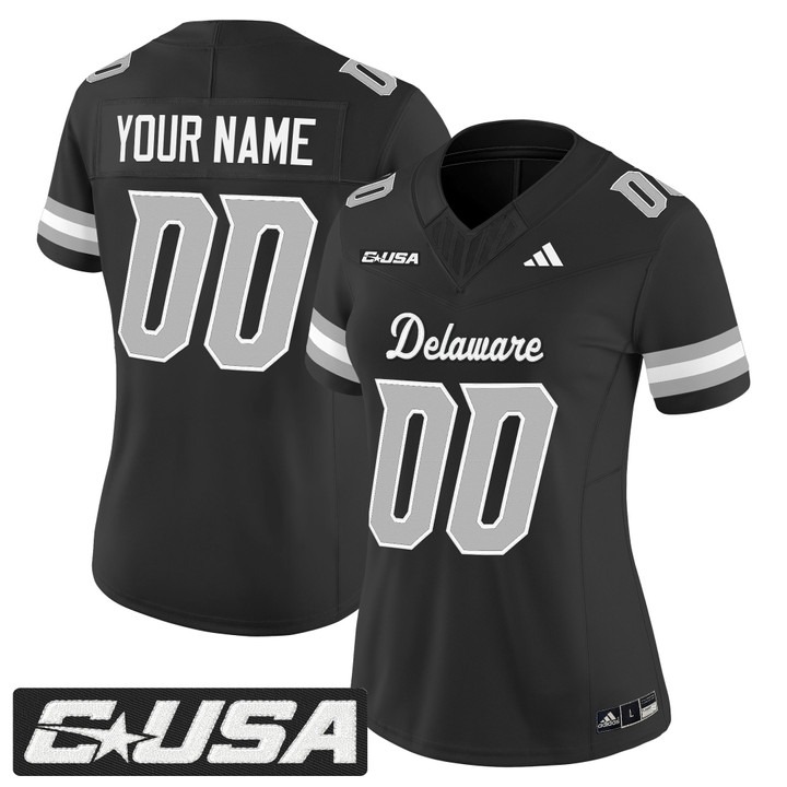 Women's Delaware Blue Hens Custom 2025 Vapor F.U.S.E. Limited Stitched Jersey - Black Women's Delaware Blue Hens Custom 2025 Vapor F.U.S.E. Limited Stitched Jersey - Black