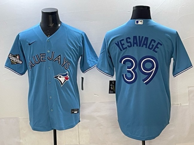 Men's Toronto Blue Jays #39 Trey Yesavage Powder Blue 2025 World Series Limited Stitched Baseball Jerseys Men's Toronto Blue Jays #39 Trey Yesavage Powder Blue 2025 World Series Limited Stitched Baseball Jerseys