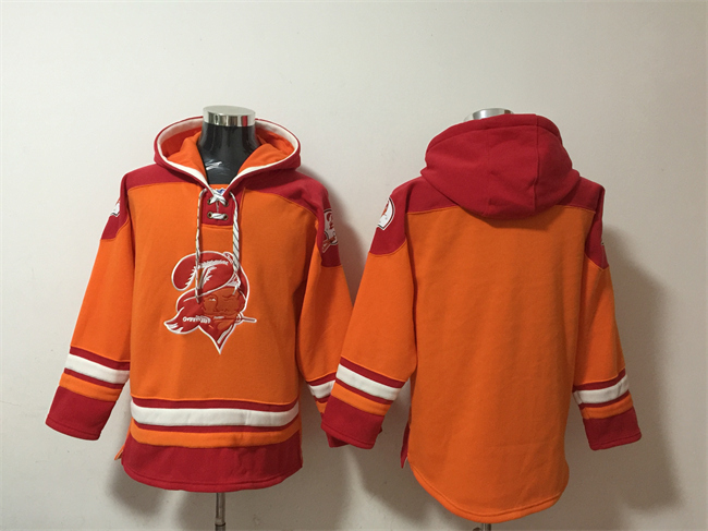 Men's Tampa Bay Buccaneers Blank Orange Red Ageless Must-Have Lace-Up Pullover Hoodie
