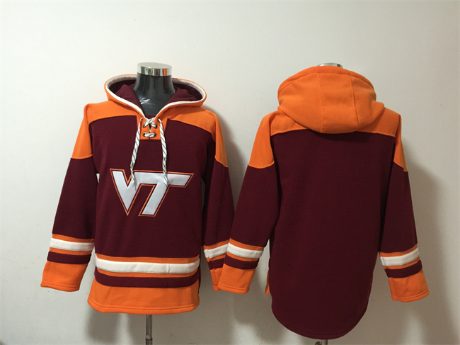 Men's Virginia Tech Hokies Blank Wine Ageless Must-Have Lace-Up Pullover Hoodie Men's Virginia Tech Hokies Blank Wine Ageless Must-Have Lace-Up Pullover Hoodie
