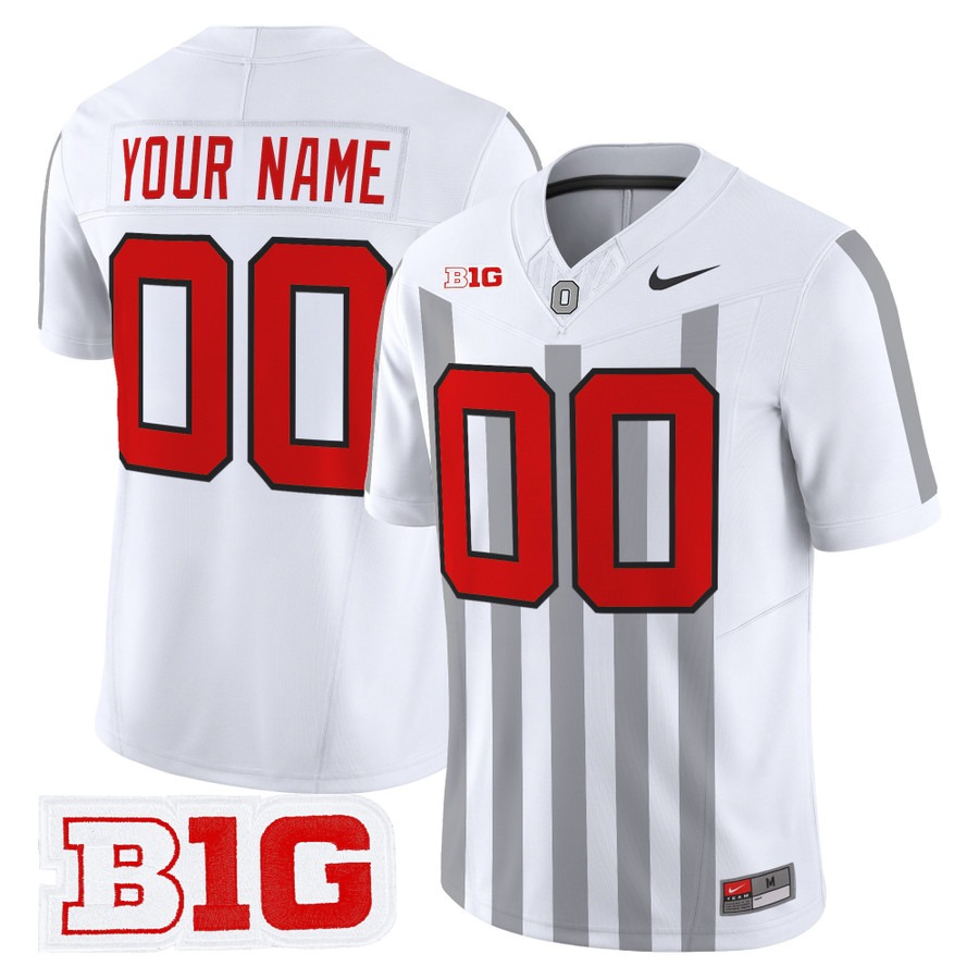 Men's Ohio State Buckeyes Custom White Throwback F.U.S.E. Vapor Limited Stitched Football Jersey Men's Ohio State Buckeyes Custom White Throwback F.U.S.E. Vapor Limited Stitched Football Jersey