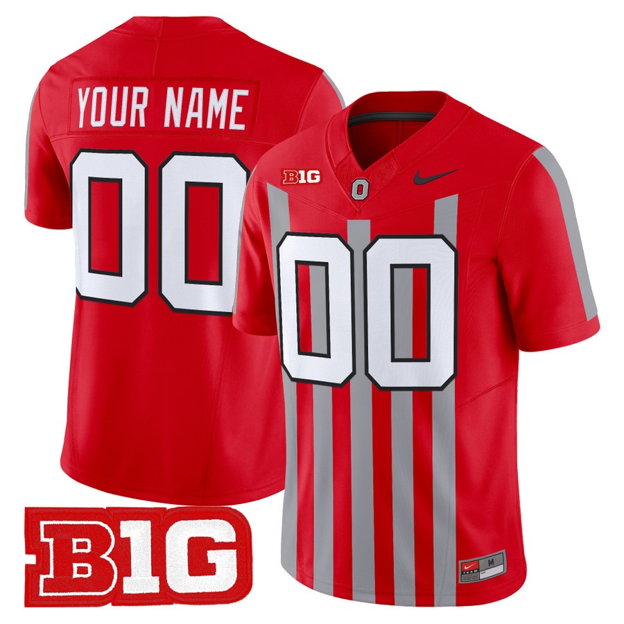 Men's Ohio State Buckeyes Custom Red Throwback F.U.S.E. Vapor Limited Stitched Football Jersey Men's Ohio State Buckeyes Custom Red Throwback F.U.S.E. Vapor Limited Stitched Football Jersey