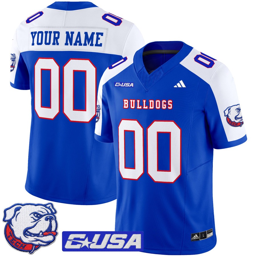 Men's Louisiana Tech Bulldogs Football Custom Royal Alternate 2025 Vapor F.U.S.E. Limited Stitched Jersey Men's Louisiana Tech Bulldogs Football Custom Royal Alternate 2025 Vapor F.U.S.E. Limited Stitched Jersey