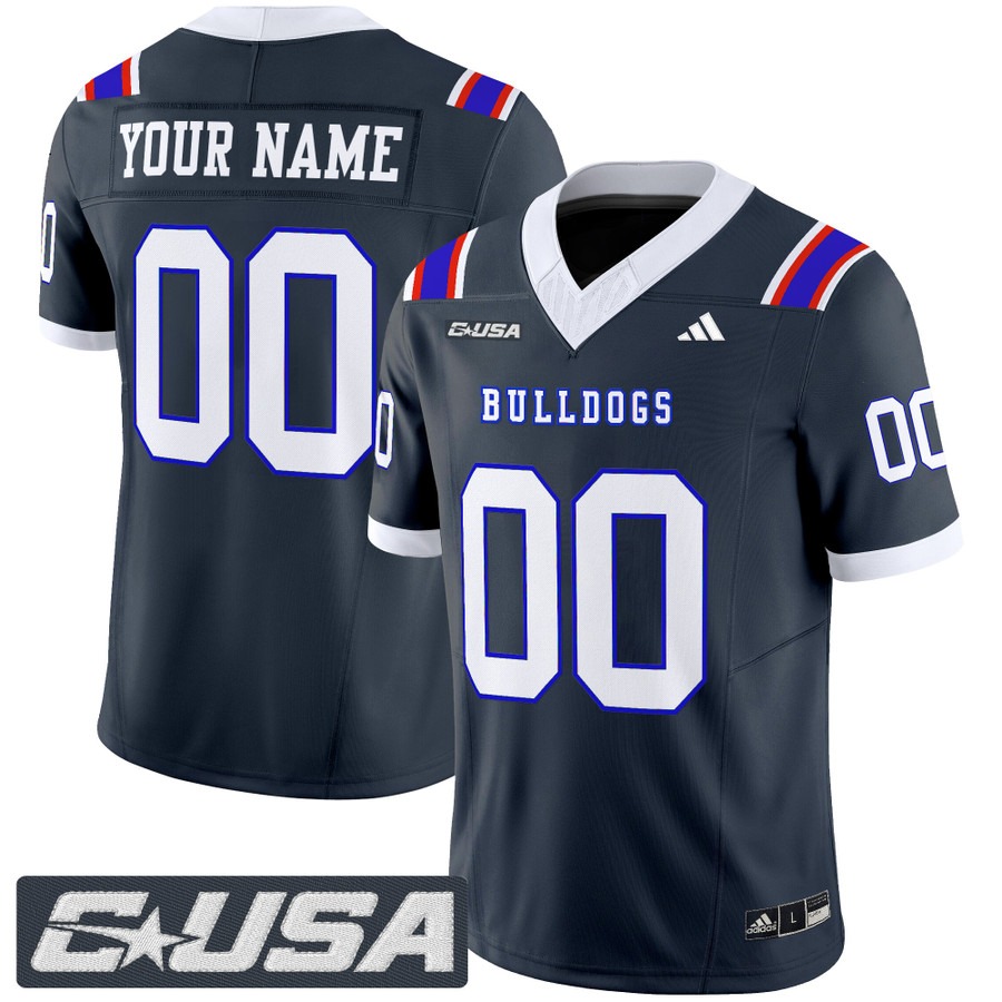 Men's Louisiana Tech Bulldogs Football Custom Navy 2025 Vapor F.U.S.E. Limited Stitched Jersey Men's Louisiana Tech Bulldogs Football Custom Navy 2025 Vapor F.U.S.E. Limited Stitched Jersey