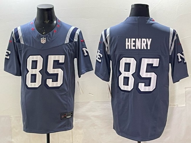 Men's New England Patriots #85 Hunter Henry Navy 2025 Rivalries F.U.S.E Vapor Limited Stitched Football Jersey
