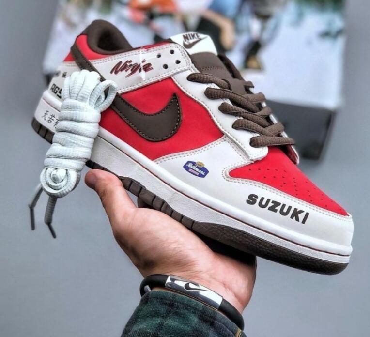 Men's Dunk Low White Red Shoes 0490 Men's Dunk Low White Red Shoes 0490