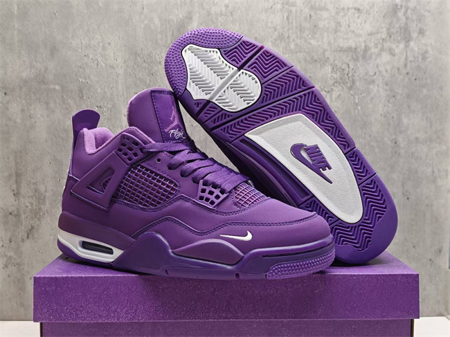 Women's Running weapon Jordan 4 Purple  Shoes 047 Women's Running weapon Jordan 4 Purple  Shoes 047