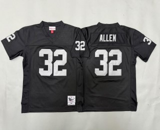 Youth Las Vegas Raiders #32 Marcus Allen Black Throwback 1984 Stitched Jersey
