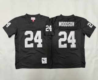 Youth Las Vegas Raiders #24 Charles Woodson Black Throwback 1998 Stitched Jersey