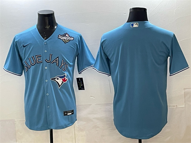 Men's Toronto Blue Jays Blank Blue 2025 World Series Home Cool Base Stitched Baseball Jersey Men's Toronto Blue Jays Blank Blue 2025 World Series Home Cool Base Stitched Baseball Jersey