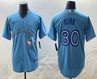 Men's Toronto Blue Jays #30 Alejandro Kirk Powder Blue Cool Base Stitched Baseball Jersey