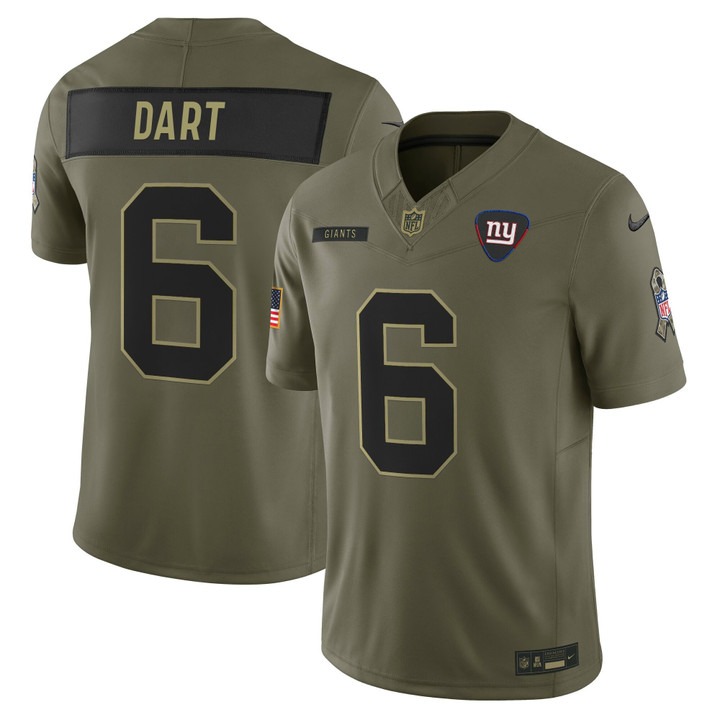 Men's New York Giants #6 Jaxson Dart Olive F.U.S.E. 2025 Salute to Service Vapor Limited Stitched Jersey Men's New York Giants #6 Jaxson Dart Olive F.U.S.E. 2025 Salute to Service Vapor Limited Stitched Jersey