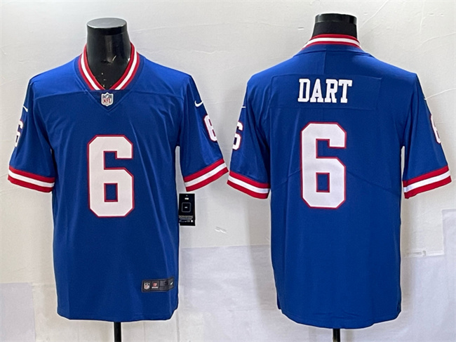 Toddlers New York Giants #6 Jaxson Dart Royal 2025 Draft Vapor Untouchable Classic Retired Player Stitched Football Jersey Toddlers New York Giants #6 Jaxson Dart Royal 2025 Draft Vapor Untouchable Classic Retired Player Stitched Football Jersey