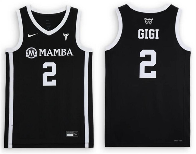 Men's #2 Gigi Bryant 'Mambacita' Black Stitched Basketball Jersey