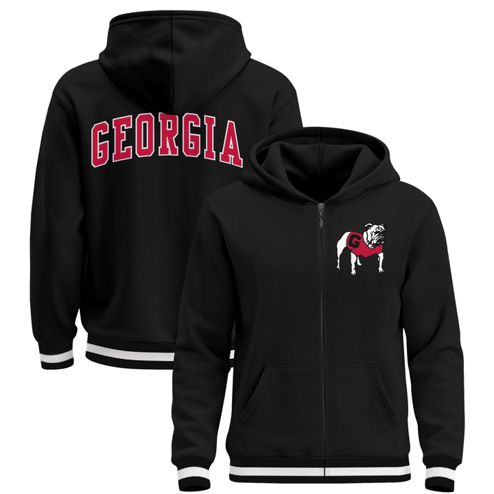 Men's Georgia Bulldogs Black 2025 Full-Zip Hoodie Jacket