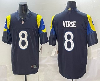Men's Los Angeles Rams #8 Jared Verse Midnight Mode Nike Rivalries 2025 F.U.S.E. Vapor Limited Jersey