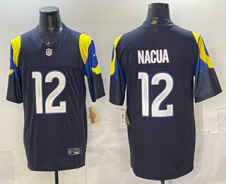 Men's Los Angeles Rams #12 Puka Nacua Midnight Mode Nike Rivalries 2025 F.U.S.E. Vapor Limited Jersey