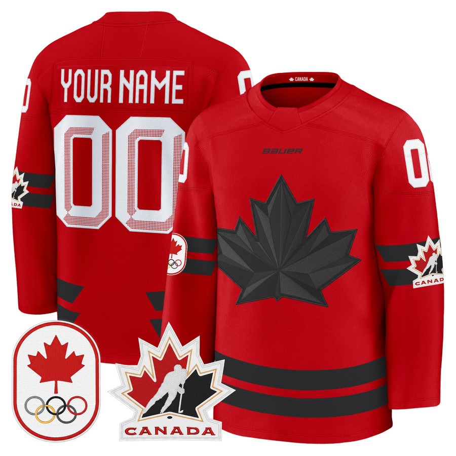 BAUER x 2026 Olympic Canada Hockey Custom Red Premium Stitched Jersey