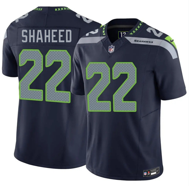 Men's Seattle Seahawks #22 Rashid Shaheed Navy 2025 F.U.S.E. Vapor Untouchable Limited Stitched Football Jersey