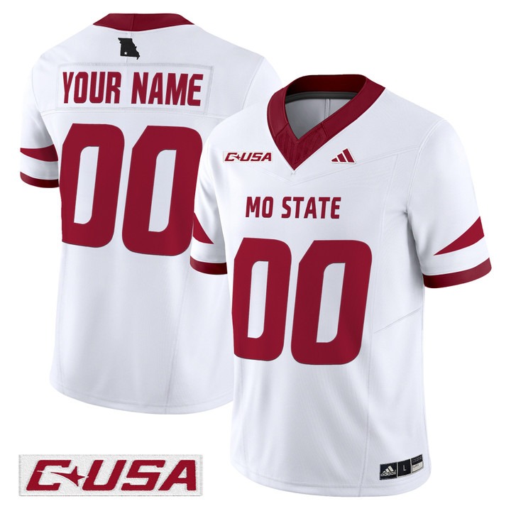 Men's Missouri State Bears Football Custom White 2025 Vapor Limited Stitched Jersey