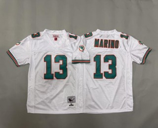 Youth Miami Dolphins #13 Dan Marino White 1994 Throwback Stitched Jersey