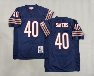 Men's Chicago Bears #40 Gale Sayers Blue Throwback Stitched Jersey