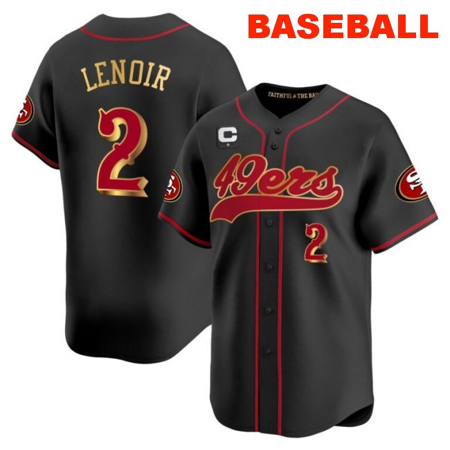 Men's San Francisco 49ers #2 Deommodore Lenoir Baseball Nike 2025 “Rivalries” Vapor Limited Stitched Jersey Black