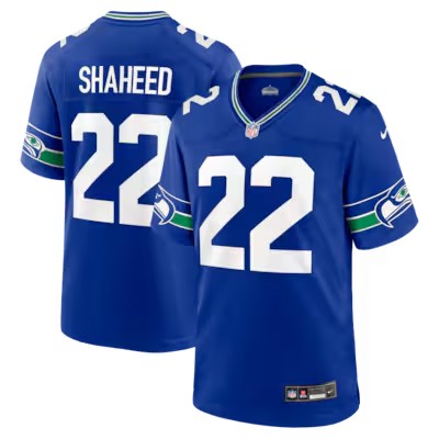 Men's Seattle Seahawks #22 Rashid Shaheed Royal Alternate Vapor Limited Stitched Jersey