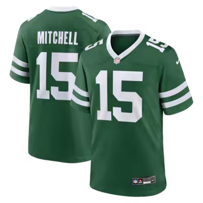 Men's New York Jets #15 Adonai Mitchell Legacy Green Team Stitched Vapor Limited Jersey