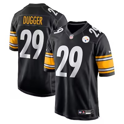 Men's Pittsburgh Steelers #29 Kyle Dugger Black Team Stitched Vapor Limited Jersey